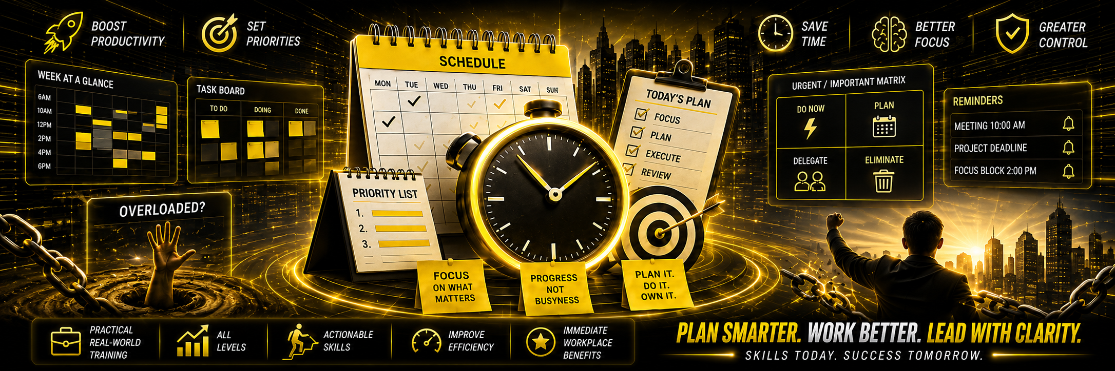 Time Management planning, priorities, focus and productivity